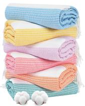 Toalha Genovega, 6 peças, turca de tamanho grande, 188 x 97 cm, de secagem rápida