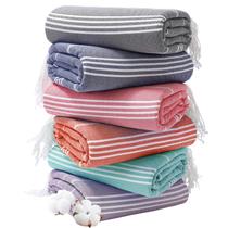 Toalha Genovega, 6 peças, turca de tamanho grande, 188 x 97 cm, de secagem rápida