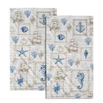 Toalha Giwawa Vintage Nautical 72x36,5 cm, poliéster, conjunto de 2 Toalha Giwawa Vintage Nautical 72x36,5 cm, poliéster, conjunto de 2