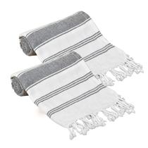 Toalha GLAMBURG Peshtemal Turkish 91x180 cm Conjunto de 2
