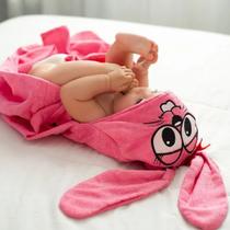 Toalha grande de banho bebê c/ capuz bordado-turma da mônica infantil enxoval presente para criança - INCOMFRAL