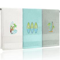 Toalha Hahafelt, pacote com 3 pranchas de surf de algodão 35x75 cm, verde Toalha Hahafelt, pacote com 3 pranchas de surf de algodão 35x75 cm, verde