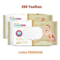 Toalha Higiênica Umedecida Quick Baby Premium Care 200un