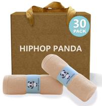Toalha HIPHOP PANDA, pacote com 30 panos de banho de bambu, 25x25 cm