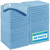 Toalha HOMEXCEL Blue Microfiber, pacote com 50, 32x32 cm