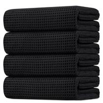 Toalha HOMEXCEL, pacote com 4, microfibra 69x137 cm, preta