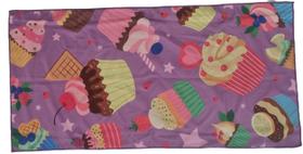 Toalha Infantil Modelo Cupcake Estampa HD Modelo Importado em Algodão e Poliéster Design Exclusivo e Confortável