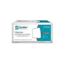 Toalha Intefolha ETI00 Folhas Simples 22X23cm 3 Dobras 06X400 Folhas Santher Toalha Intefolha ETI00 Folhas Simples 22X23cm 3 Dobras 06X400 Folhas Santher