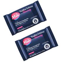 Toalha Íntima Beauty - Toalhinha Umedecida p/ Higiene Íntima - 2 pacotes com16 unidades de 20x11cm