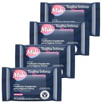Toalha Íntima Beauty/Toalinha Umedecida p/ Higiene Íntima 4 Pacotes com16 unid. Total 64 toalhasMili