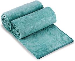 Toalha JML, pacote com 2, microfibra de grandes dimensões, 102 x 203 cm, verde
