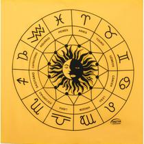 Toalha Jogo de Cartas Zodíaco 70 x 70 cm Amarela Toalha Jogo de Cartas Zodíaco 70 x 70 cm Amarela