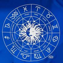 Toalha Jogo de Cartas Zodíaco 70 x 70 cm Azul