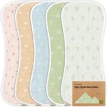 Toalha KeaBabies, panos de musselina para arrotar, pacote com 5, 53 x 25 cm, macios Toalha KeaBabies, panos de musselina para arrotar, pacote com 5, 53 x 25 cm, macios