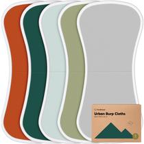 Toalha KeaBabies Urban Burp Cloths, pacote com 5 pacotes de algodão orgânico 53x27 cm Toalha KeaBabies Urban Burp Cloths, pacote com 5 pacotes de algodão orgânico 53x27 cm