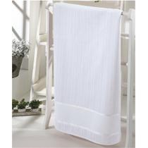 Toalha lavabo Dohler velour bordar bella liso Branco 30x45cm