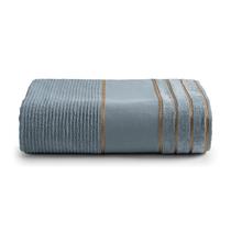 Toalha Lavabo Kit 6 Peças Percal 100 Algodão Canelada Fio Dourado Macia 30x50 Pousada Spa Hotelaria