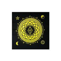 Toalha Leitura de Tarô Elemental Magia dos Astros Amarela