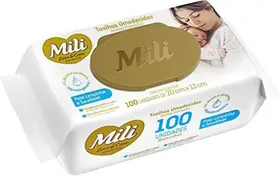 Toalha Lenço Umedecida Mili Love Care com 100 unidades Toalha Lenço Umedecida Mili Love Care com 100 unidades