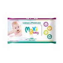Toalha Lenço Umedecido Hipoalergênico Bebê 100Un Maxi Baby Toalha Lenço Umedecido Hipoalergênico Bebê 100Un Maxi Baby