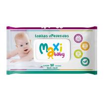 Toalha Lenço Umedecido Hipoalergênico Bebê 50un Maxi Baby Toalha Lenço Umedecido Hipoalergênico Bebê 50un Maxi Baby