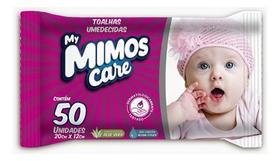 Toalha Lenço Umedecido My Mimos Care 50 Toalhinhas Rosa