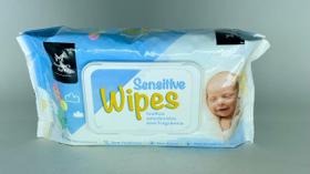 Toalha Lenço Umedecido Wipes Sensitive S/ Fragrância 50unids