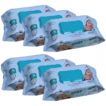Toalha / Lenços Umedecidos Kit Com 6 de 120 Unidades - Marigold Baby