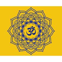 Toalha Mandala OM Altar Tarot Azul 73X73 Cm