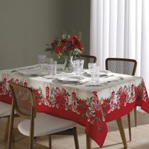 Toalha Mesa 6 lug Natal Dohler Velas Laços Barrado Natalino Toalha Mesa 6 lug Natal Dohler Velas Laços Barrado Natalino