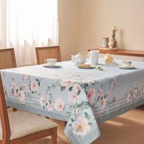 toalha mesa casa com casa quadrada 4 lugares poema florido