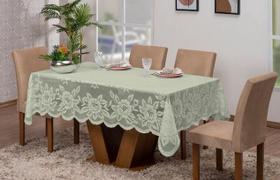 Toalha Mesa de Cozinha 6 Cadeiras Renda 2,30 x 1,50