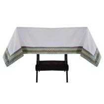 Toalha Mesa Gabardine Borda Jacquard 1,45x2,00 6 Lugares