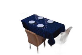 Toalha Mesa Jacquard 8 lugares 1,35x2,60 Azul Marinho