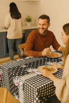 Toalha Mesa Jantar Cozinha Retangular 4 e 6 Lugares Oxford 2,20 x 1,50 m Estampada