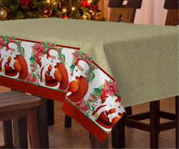 Toalha mesa natal retangular 6 lugares 140x210 cm natalina Toalha mesa natal retangular 6 lugares 140x210 cm natalina