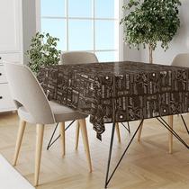 Toalha Mesa Plástica Térmica Café Mr 6 e 8 lugares 2,00