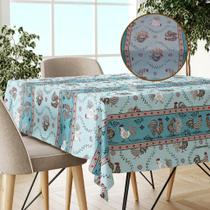 Toalha Mesa Plástica Térmica Roça Az 12 Lugares 1,40X3,00