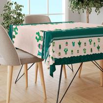 Toalha Mesa Plástica Térmica Suculentas 4 e 6 lugares 1,60 Toalha Mesa Plástica Térmica Suculentas 4 e 6 lugares 1,60
