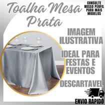 Toalha Mesa Prata Aniversario Eventos Festa Comemoraçao