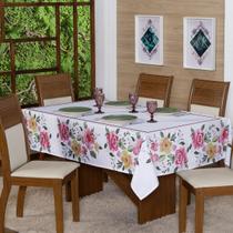 Toalha Mesa Quadrada - 4 Lugares 1,50x1,50 Decorativa Floribela