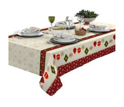 Toalha Mesa Quadrada Bella Mesa 140x140cm Natal Raner