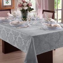Toalha Mesa Quadrada Jacquard Cinza 2,80X2,80 Festa Buffet