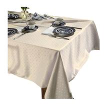 Toalha Mesa Quadrada Requinte 160X160Cm Nude Dohler
