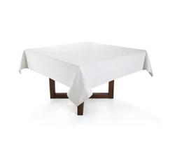 Toalha Mesa Quadrada Verissimo 180x180cm Branco Karsten