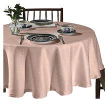 Toalha Mesa Redonda 160Cm Requinte Tj 5796 Rose Dohler