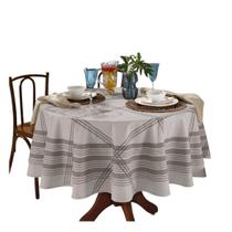 Toalha Mesa Redonda 180Cm Renova Clean Luna Cinza Dohler