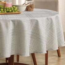 Toalha Mesa Redonda 6 Lugares Karsten Sempre Limpa Beamon Cinza Toalha Mesa Redonda 6 Lugares Karsten Sempre Limpa Beamon Cinza