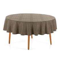 Toalha Mesa Redonda 6 Lugares Karsten Sempre Limpa Beamon Marrom Toalha Mesa Redonda 6 Lugares Karsten Sempre Limpa Beamon Marrom