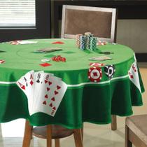 Toalha Mesa Redonda Jogos Cartas Poker Truco Baralho Dohler